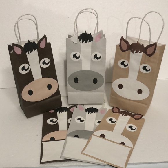 Other - Animal Face Gift Bags bundle of 6